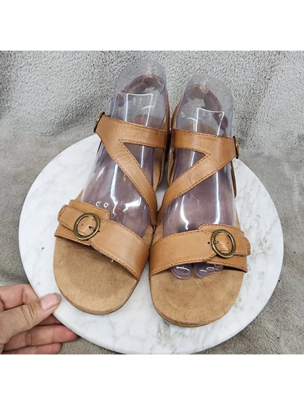 Earth Origins Sandals Womens Size 9 Brown Leather Beck Sandals *Read*